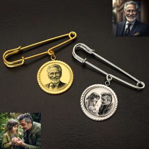 사용자 정의 사진 브로치 웨딩 부케 기념 사진 이미지 매력 핀 브로치 신부 Jewlery 선물 기념일 선물