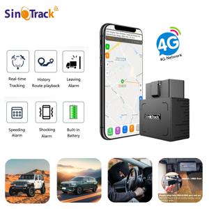 시노트랙 4G 미니 OBD II GPS 트래커 ST-902L 내장 배터리 16핀 인터페이스 장치 차량 도난 방지용 무료 앱 제공