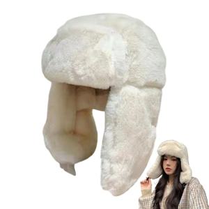 부드러운 플러시 겨울 승마 모자 야외 사이클링 야외 낚시 여행 쇼핑을위한 따뜻하고 차가운 플러시 모자