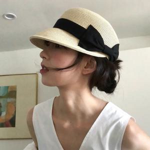 여성용 활 모양 돔형 풀로 짠 덕빌햇, 여름 야외 얼굴 가리개 작은 풀햇, 자외선 차단 및 그늘막