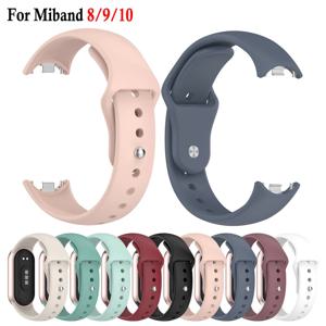 샤오미 미밴드 10/9/8 NFC 스포츠 교체용 실리콘 스트랩, 샤오미 미밴드 8 9 10 스마트워치 스트랩 액세서리