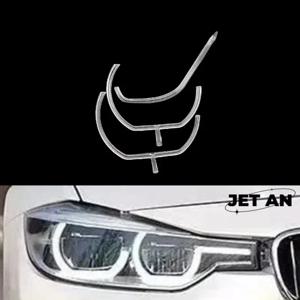BMW 3 시리즈 F30 F35 2016-2018 자동차 LED 헤드 라이트 DRL 주간 주행 등 가이드 플레이트 쌍