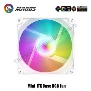 미니 ITX RGB 케이스 팬 8/9cm 매치 워터/에어 쿨링 라디에이터 쿨러 팬 9225/8025, 마더보드 5V SYNC + 4Pin PWM