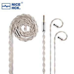 NICEHCK SpLaura HiFi 케이블 트리플 복합 수입 은도금 고전도성 구리 이어폰 업그레이드 와이어 OFC 플러그 2핀