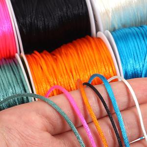 50-80 야드 1.5/2mm 보석 만들기 코드 용 새틴 나일론 트림 코드 DIY 중국어 매듭 팔찌 구슬 만들기 용 Rattail 코드