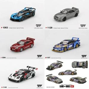 미니 GT 1:64 볼라이드 블루 GT3 R # 77 AO Supra VeilSide S15 SILVIA No555 FFZ400 카이도 실비아 S13-R 다이캐스트 모델카