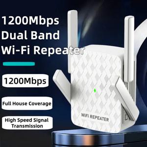 5Ghz WiFi 리피터 1200Mbps 라우터 WiFi 익스텐더 증폭기 듀얼 밴드 2.4G 및 5GHz Wi-Fi 신호 부스터 장거리 네트워크 인터페이스