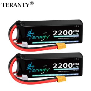 1/2Pcs TERANTY 3S 2200mAh 리포 배터리 11.1V 50C 소프트케이스(디엔스 XT60 플러그 포함) RC 자동차 보트 헬리콥터 FPV 드론 비행기용