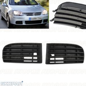 폭스바겐 골프 5 MK5 2004 2005 2006 2008 2009 스크오파르 자동차 액세서리 전면 안개등 그릴 커버 (홀 없음)