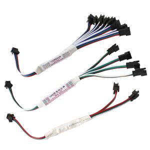 미니 LED 신호 증폭기 WS2812B/SK6812 RGBIC 스트립 3Pin/4Pin 주소 지정 가능 픽셀 조명 5-24V용 1-2/4/8 TTL 리피터 모듈