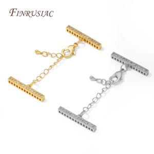 2가지 사이즈 18K 금도금 로브스터 클래스프, 연장 체인 연결 장치 포함, 쥬얼리 제작, DIY 다줄 진주 목걸이 액세서리용