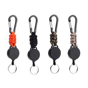 새로운 1/3/5PCS 개폐식 키 체인 도난 방지 카라비너 ​​후크 배지 릴 야외 휴대용 키 체인 키 홀더 액세서리 YSL38
