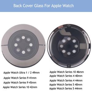 애플 워치 울트라 1 / 2 49mm 시리즈 4 40mm/44mm 5 40mm/44mm 9 41mm/45mm 10 42mm/46mm용 백 커버 글라스