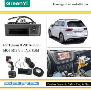 GreenYi 캔버스 다이나믹 카메라 VW 티구안 ll 2016~2023 후방 카메라 후진 카메라 MlB 유닛 오리지널 스크린 플러그앤플레이