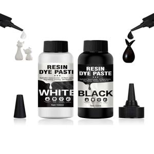 50ml 100ml 고농축 레진 염료 페이스트 블랙 화이트 에폭시 컬러 안료, UV 레진, DIY 아트 페인팅, 코스터, 공예품 제작용