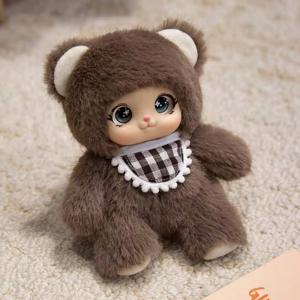 18cm 귀여운 동물 비닐 얼굴 인형 동물 장난감 펜던트 토끼 곰 양 동물 애호가를 위한 선물 어린이 가방 장식
