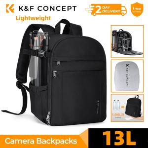 K&F CONCEPT 13L 경량 카메라 백팩 가방 여행용 사진작가 카메라 가방 (캐논, 소니, 니콘 DSL/DSLR용, 삼각대 홀더 포함)