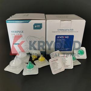 50개 주사기 필터 0.22μm/0.45μm 실험실용 멸균 나일론 PES PTFE 멤브레인 화학 실험실용 정품