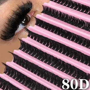3D 밍크 효과 분할 인조 속눈썹 혼합 길이 8-16mm 가짜 속눈썹 세트 부드럽고 풍성한 재사용 가능한 투명 속눈썹 여성용