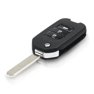 KEYYOU 혼다 시빅 시티 어코드 CR-V HR-V 재즈 베젤 FR-V 플립 키 하우징 커버 1개 새 자동차 키 쉘 케이스