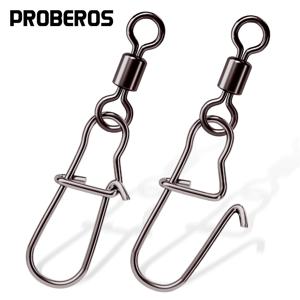 PROBEROS 30개입 헤비 듀티 스위블 루어 커넥터 스냅 볼 베어링 강력하고 내구성 있는 낚시 바늘 루어로 낚시 성공률 향상