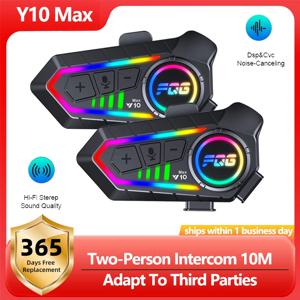 Y10 Max 오토바이 헬멧 블루투스 6.0 인터콤 CVC+DSP 듀얼 지능형 소음 감소 인터콤