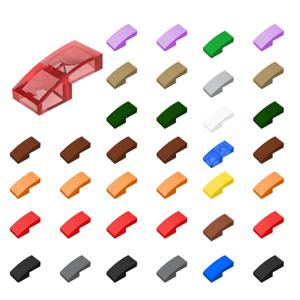 50pcs 11477 슬로프 곡선형 2 X 1 브릭 DIY 빌딩 블록 컬렉션 기술 MOC 세트용 대량 모듈형 장난감 크리스마스 선물