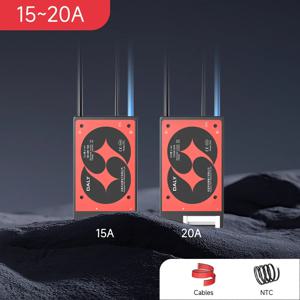 DALYBMS 리튬이온 7S 24V 10S 36V 13S 48V 15A 20A LIFEPO4 배터리 밸런스 기능 저온 고온 차단 보호