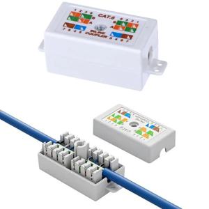 1개 인라인 펀치다운 크로네 커플러 조이너 Cat6/Cat5E 이더넷 네트워크 케이블용 RJ45 데스크탑 정보 박스 접속함