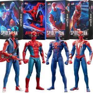 ZDTDS 오리지널 스파이더맨 브랜드 뉴 데이 펑크 슈트 스칼렛 스파이더 2099 어드밴스드 슈트 1/10 마블 액션 피규어 모델 장난감 선물