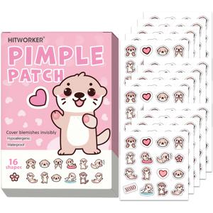48/80 여드름 패치, 여드름과 잡티를 덮는 딥 클렌징 여드름 패치, 얼굴 및 피부 스팟 스티커, 귀여운 패턴
