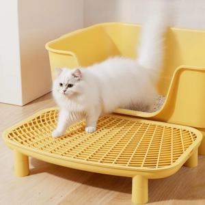 고양이 화장실 경사로 플라스틱 새끼 고양이 화장실 발판 휴대 방지 고양이 화장실 패드 고양이 새끼 고양이 애완동물 청소 용품