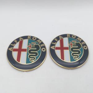 알파로메오 147 156 159 74mm 자동차 앞 보닛 엠블럼 그릴 스티커 후면 트렁크 배지 데칼 스타일링 자동차 액세서리