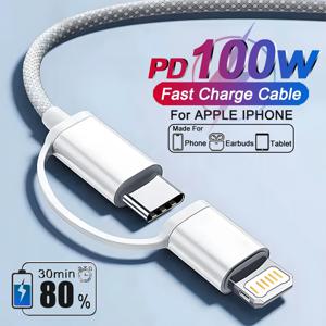 100W 고속 충전 케이블 iPhone 17 Air 14 13 12 11 15 16 Pro Max Plus 호환 USB Type C 충전 데이터 케이블 휴대폰 액세서리
