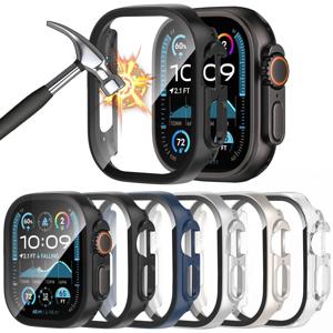 Apple Watch Ultra 3/2/1용 케이스 49mm 화면 보호기, iWatch 49mm용 풀 커버리지 긁힘 방지 하드 PC 보호 커버