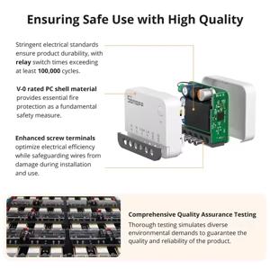 1-10PCS SONOFF Extreme Zigbee IntelligenSwitch ZBMINIR2 분리형 릴레이 원격 그룹 제어(eWeLink 지원) Zigbee 3.0 게이트웨이 지원