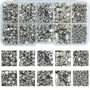 800개 혼합 모양 DIY 쥬얼리 비즈 세트, 아크릴 스페이서 비즈. 팔찌, 목걸이, DIY 패셔너블 핸드메이드에 적합합니다.