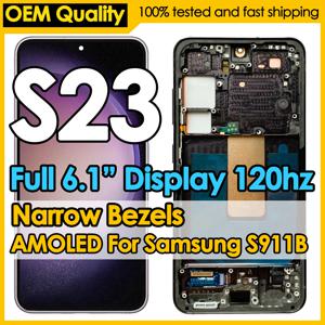 삼성 갤럭시 S23 디스플레이 스크린 교체용 OEM 120Hz 다이나믹 AMOLED S911B S911U LCD 터치 디지타이저 어셈블리 도매
