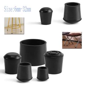 4~16개 원형 고무 의자 다리 패드 6mm~32mm 가구 다리 테이블 엔드 플러그 PVC 무소음 미끄럼 방지 바닥 보호 캡 발 커버