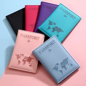스타일리시한 여행용 여권 커버, 티켓 및 은행 카드용 다중 카드 슬롯, 가볍고 긁힘 방지 PU 소재