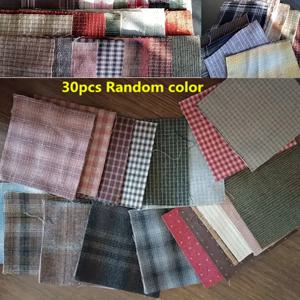 빈티지 프리다이드 체크 원단 30개 세트, DIY 공예용, 손세탁 전용, 다양한 색상 원단 재단 및 봉제, 퀼팅 원단
