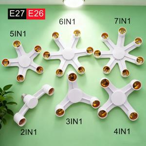 다양한 E27 소켓 스플리터 E27에서 E27로 LED 전구 램프 홀더 2in1/3in1/4in1/5in1/6in1 LED 램프 소켓 전구 어댑터 홀더