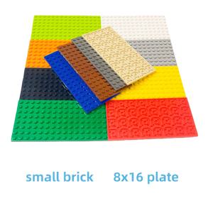10PCS 8x16 도트 양면 빌딩 블록 베이스플레이트 소형 입자 얇은 판 벽돌 DIY 창의적 92348 교육용 장난감