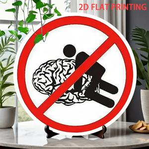 2D 평면, 1개 빈티지 금연 표지판 - 레트로 담배 금지 장식 - 견고한 철제 금속 포스터 - 미리 뚫린 구멍
