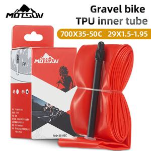 MOTSUV 하이 퀄리티 TPU GRAVEL 로드 바이크 내부 튜브, 700C, 35C, 38C, 40C, 45C, 50C 타이어, MTB, 29x1.5-1.95, FV45/65