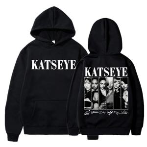 Limted Kpop Katseye 프린트 후드티 빈티지 트렌디 남성 여성 Y2k 후디 스웨트셔츠 플리스 오버사이즈 트랙수트 스트리트웨어 팬 선물
