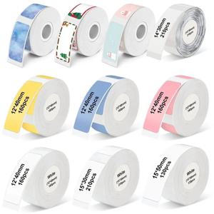 1롤 P12 P15 열전사 라벨 스티커 12mm*40mm 테이프 호환 Phomemo D30 Q30 Marklife P11 P50 L12 DELI Q2 라벨러