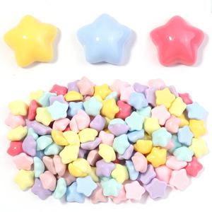 50개/묶음 컬러풀 레진 별 패치 플랫 백 스타 비즈 쥬얼리 제작 DIY 소녀 헤어 클립 헤드웨어 액세서리