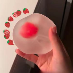 딸기 모치 스퀴시 장난감 스트레스 해소 감각 장난감 부드러운 스퀴즈 느린 반동 스트레스 완화 장난감 디컴프레션 장난감