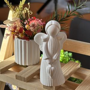 DNEJIU 천사 실리콘 몰드 - 날개 달린 우아한 천사, 레진, 석고, 점토, 보석 제작용 - DIY 공예, 홈 데코